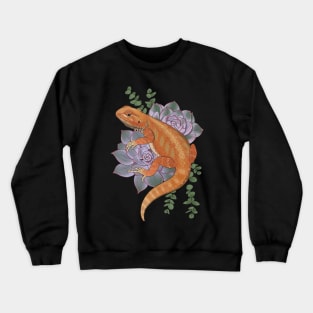 Bearded Dragon with Succulents Crewneck Sweatshirt